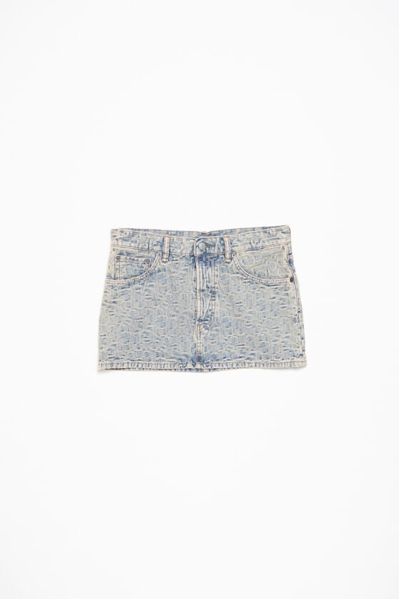 Acne Studios Denim-Minirock mit Monogramm Valentinstagsangebot