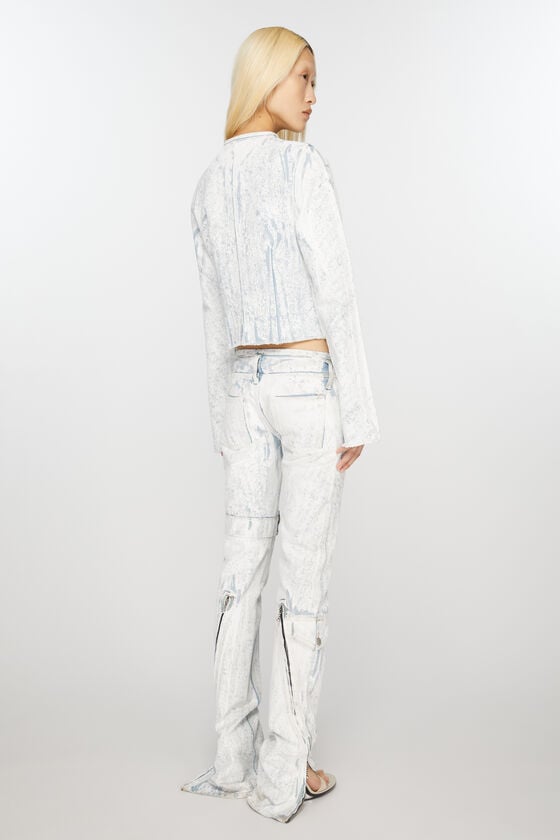 Acne Studios Bedruckte Jeans – Slim Fit Laufsteg-Show Online