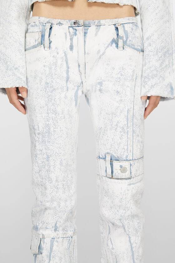 Acne Studios Bedruckte Jeans – Slim Fit Laufsteg-Show Online