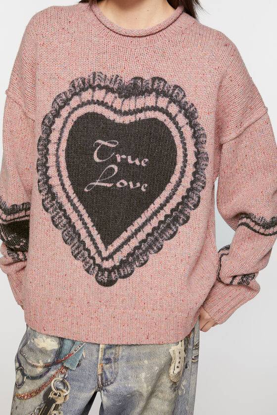 Acne Studios Bedruckter Pullover aus Wollmischung Fabrikverkauf