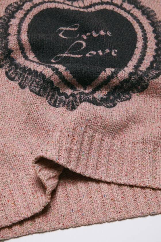 Acne Studios Bedruckter Pullover aus Wollmischung Fabrikverkauf