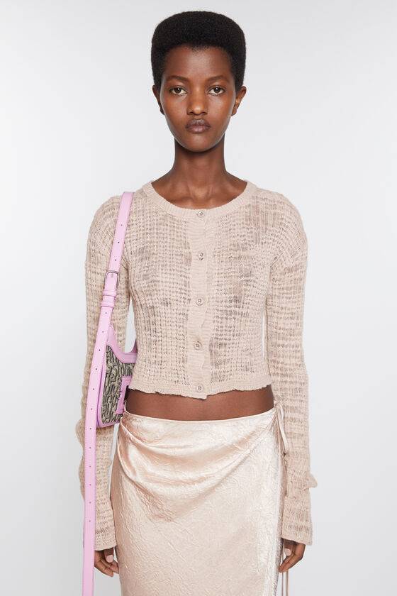 Acne Studios Strickjacke aus breitem Rippstrick Großer Ausverkauf