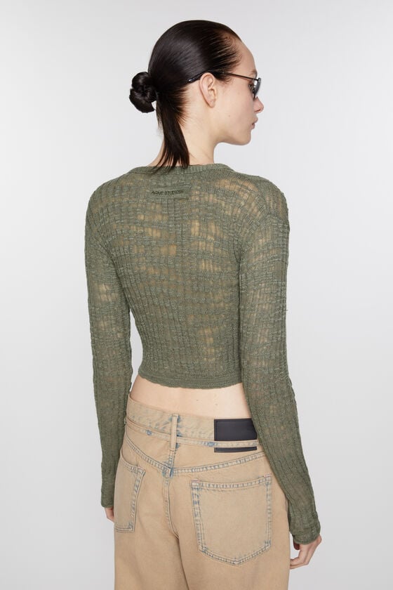 Acne Studios Strickjacke aus breitem Rippstrick Flash Sale