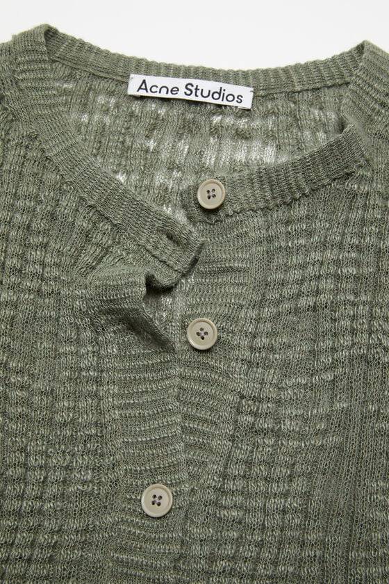 Acne Studios Strickjacke aus breitem Rippstrick Flash Sale