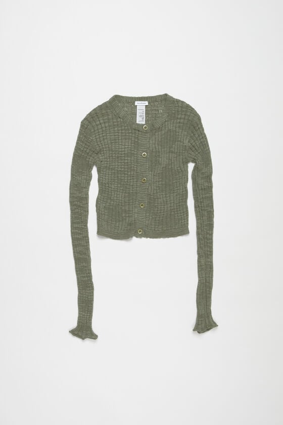 Acne Studios Strickjacke aus breitem Rippstrick Flash Sale