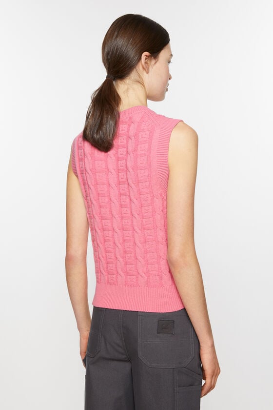 Acne Studios Ärmelloser Zopfstrickpullover Unisex Muttertagsangebot