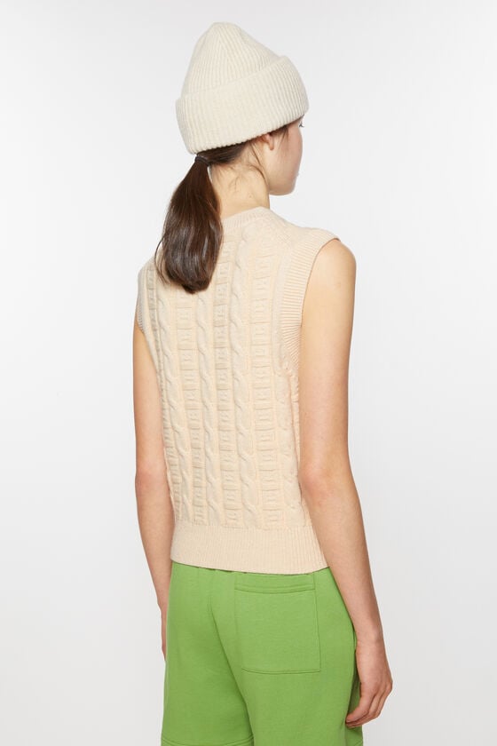 Acne Studios Ärmelloser Pullover aus Zopfwolle Unisex Vatertagsangebot