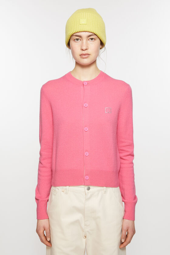 Acne Studios Verzierte Face-Logo-Strickjacke