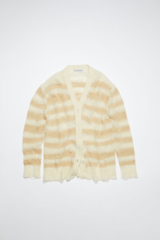 Acne Studios Gestreifter Cardigan im Used-Look Große Rabatte
