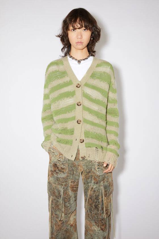 Acne Studios Distressed stripe cardigan Neuheiten