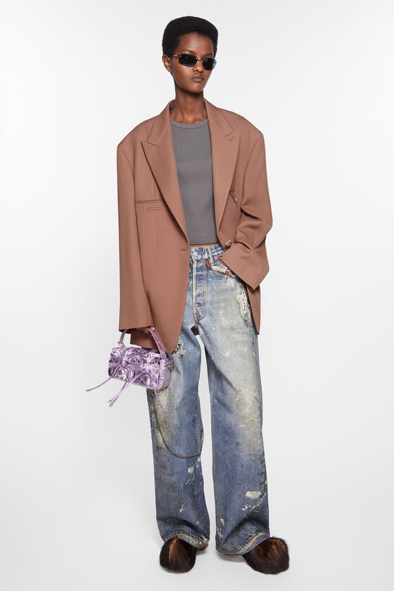 Acne Studios Einreihige Jacke Kostenlose Rückgabe