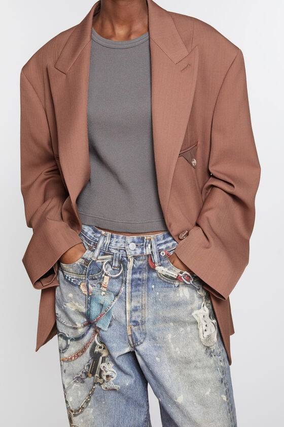 Acne Studios Einreihige Jacke Kostenlose Rückgabe