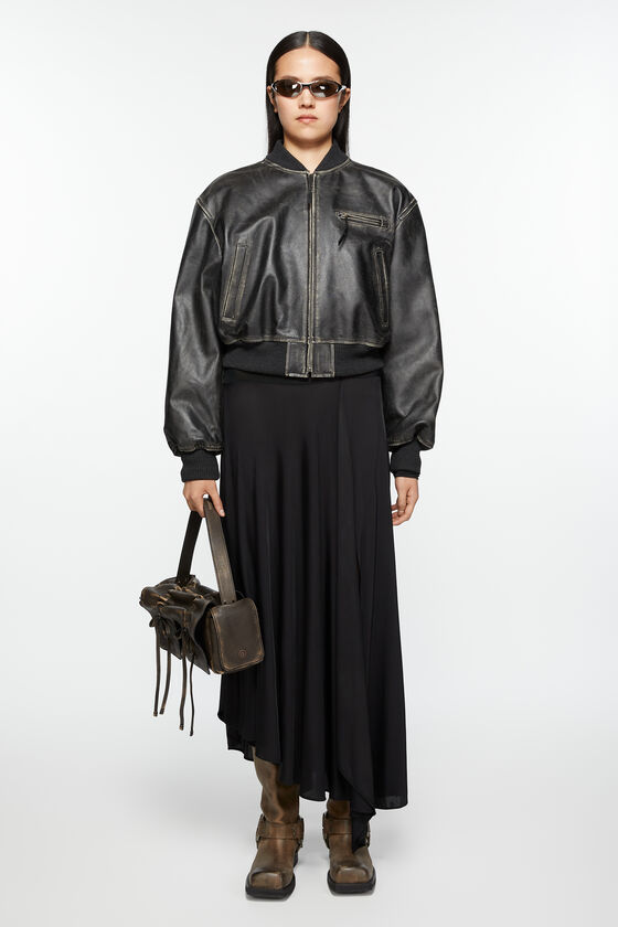 Acne Studios Bomberjacke aus Leder Bis zu 50% Rabatt
