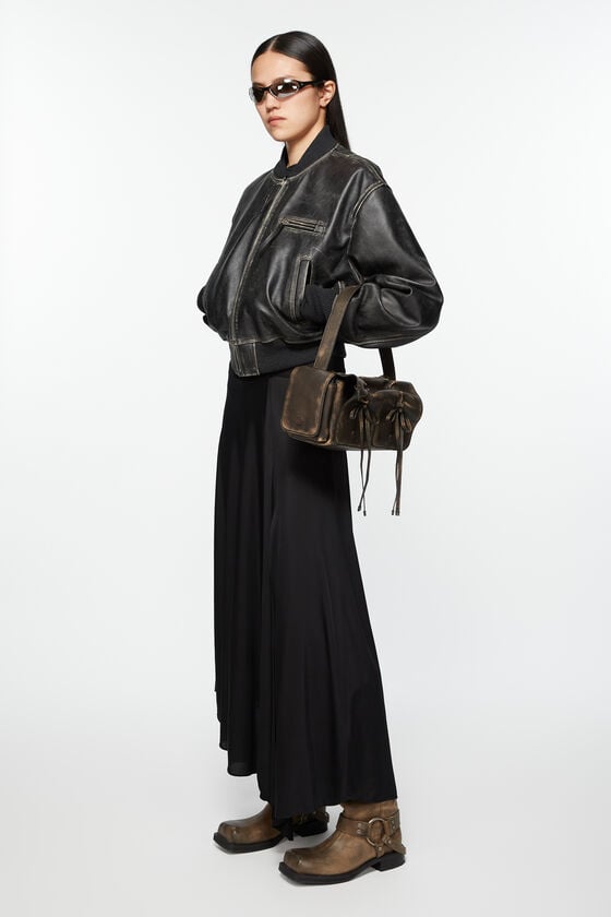 Acne Studios Bomberjacke aus Leder Bis zu 50% Rabatt
