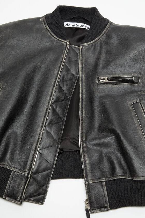 Acne Studios Bomberjacke aus Leder Bis zu 50% Rabatt