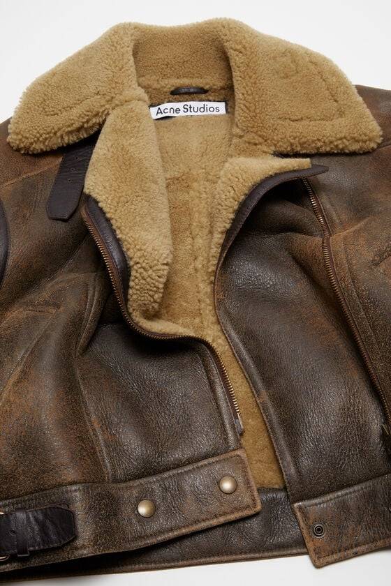 Acne Studios Lederjacke mit Shearling Bis zu 60% Rabatt