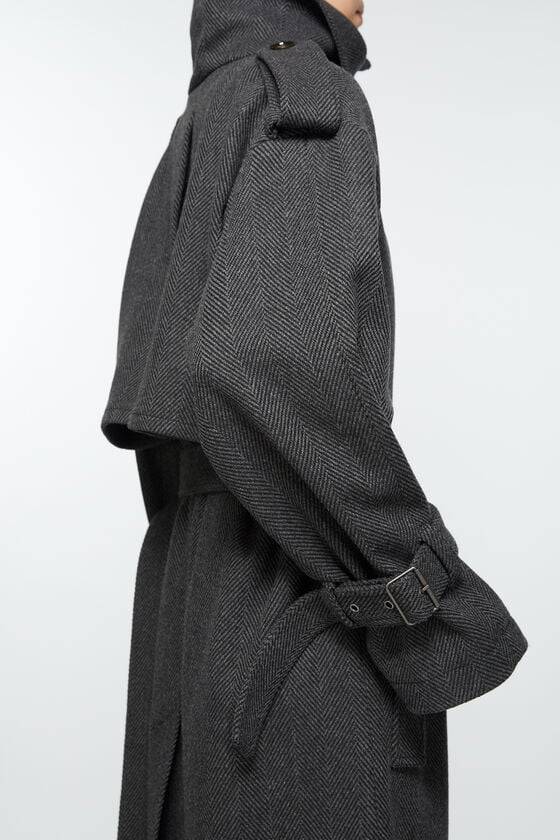 Acne Studios Mantel mit Gürtel Sonderangebot der Fabrik