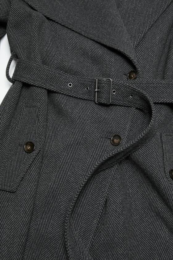 Acne Studios Mantel mit Gürtel Sonderangebot der Fabrik