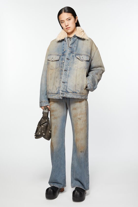 Acne Studios Jacke mit Jeanspelzbesatz - Oversize-Passform Vierteljährliche Förderung