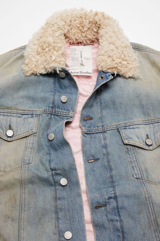 Acne Studios Jacke mit Jeanspelzbesatz - Oversize-Passform Vierteljährliche Förderung