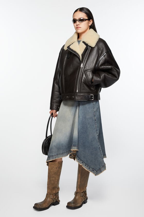 Acne Studios Lederjacke mit Shearling 50% Rabatt für begrenzte Zeit