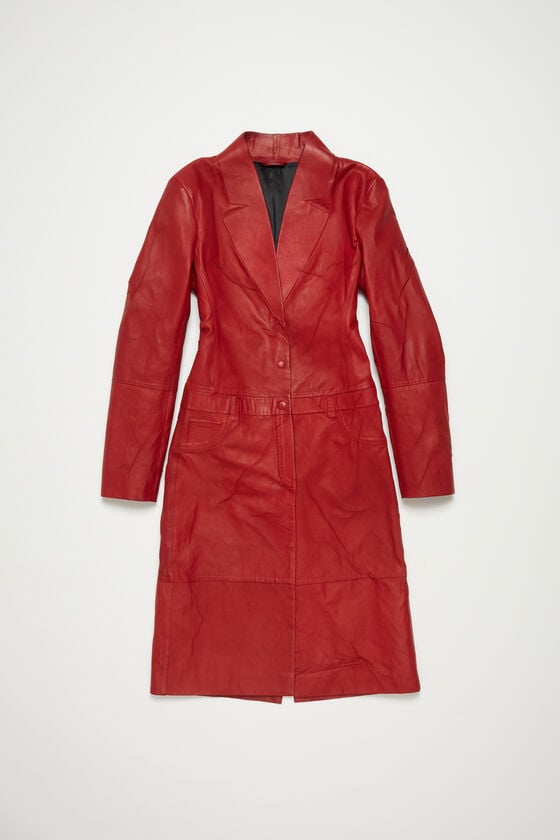 Acne Studios Ledermantel Laufsteg-Show Flash Sale