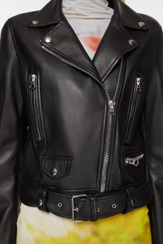 Acne Studios Bikerjacke aus Leder Preisnachlass