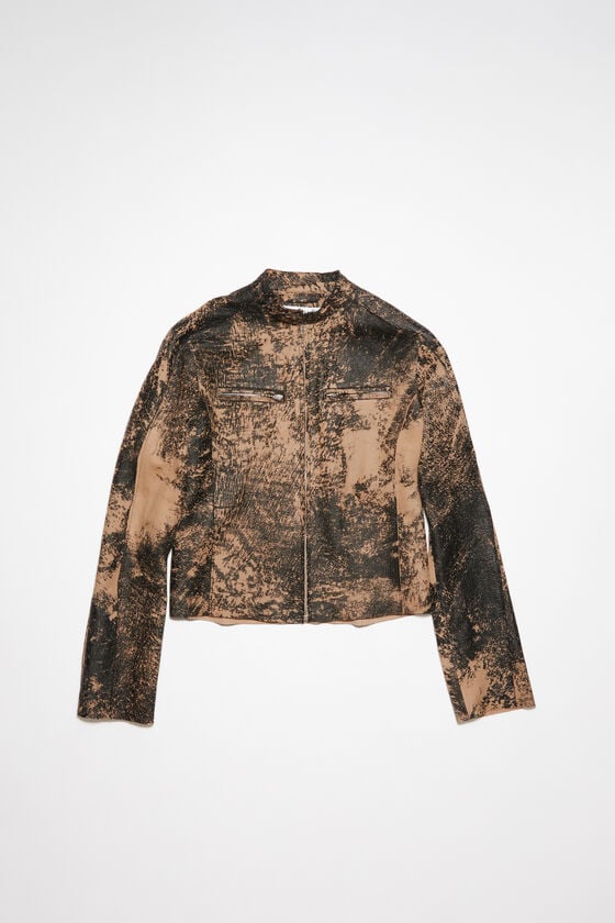 Acne Studios Bikerjacke aus Leder Saisonschlussverkauf