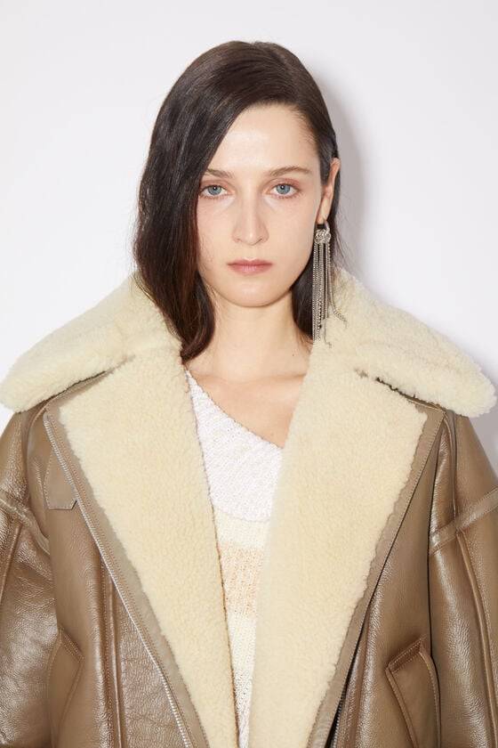 Acne Studios Lederjacke mit Shearling Osterangebot