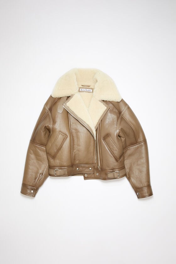 Acne Studios Lederjacke mit Shearling Osterangebot
