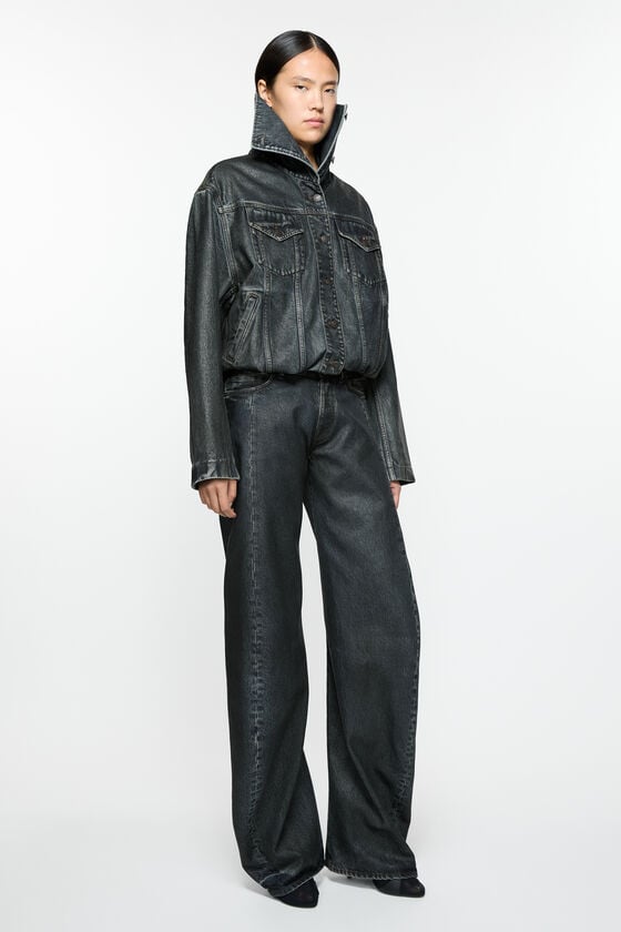 Acne Studios Beschichtete Jeansjacke Laufsteg-Show Jubiläumsangebot