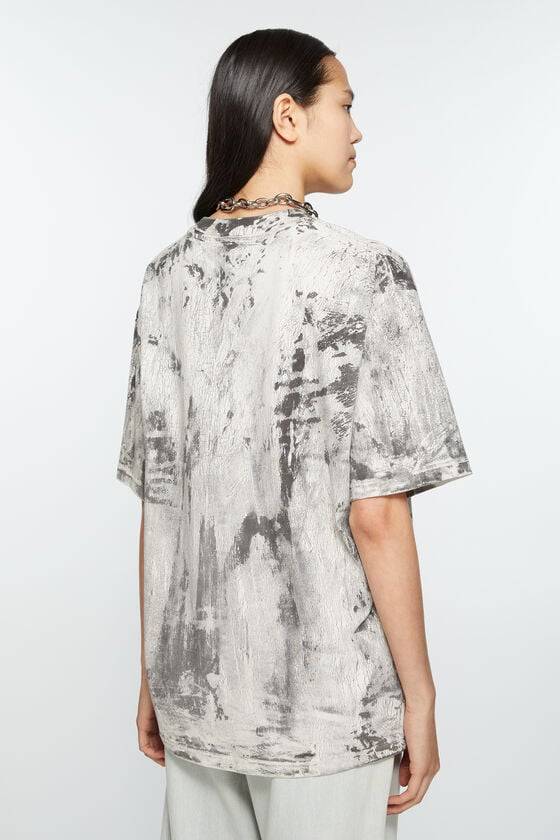 Acne Studios T-Shirt mit Gipsaufdruck Lagerräumung