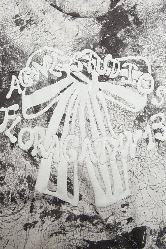 Acne Studios T-Shirt mit Gipsaufdruck Lagerräumung