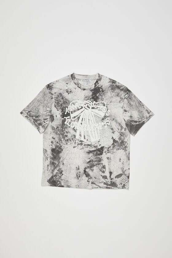 Acne Studios T-Shirt mit Gipsaufdruck Lagerräumung