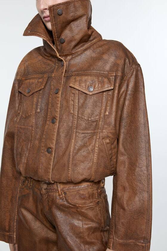 Acne Studios Coated denim jacket Laufsteg-Show Online Outlet