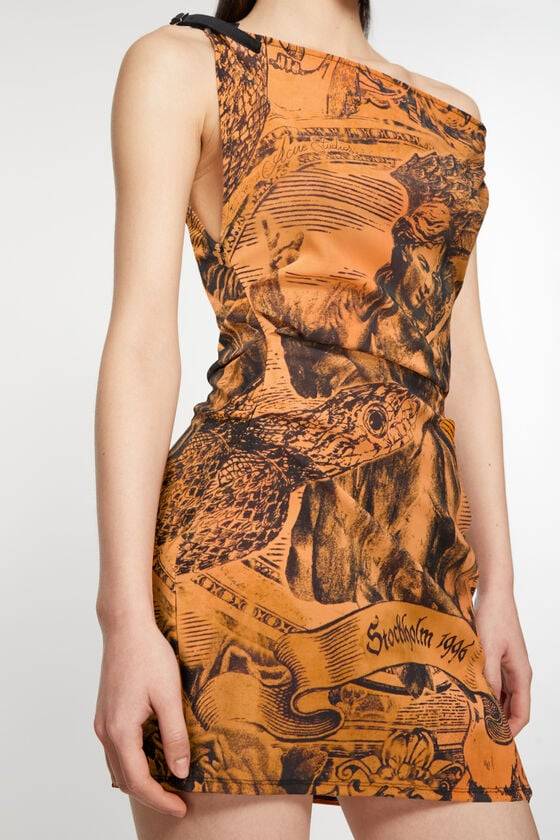Acne Studios Printed dress Laufsteg-Show Riesige Ersparnisse
