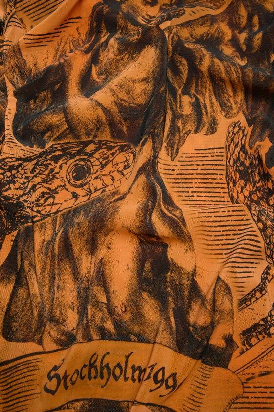 Acne Studios Printed dress Laufsteg-Show Riesige Ersparnisse