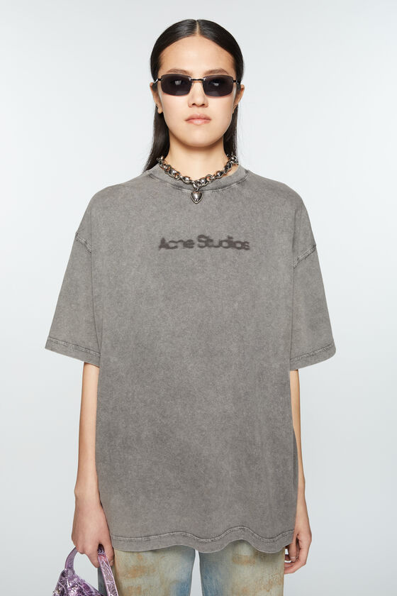 Acne Studios Verschwommenes Logo-T-Shirt - Entspannte Unisex-Passform VIP-Rabatte