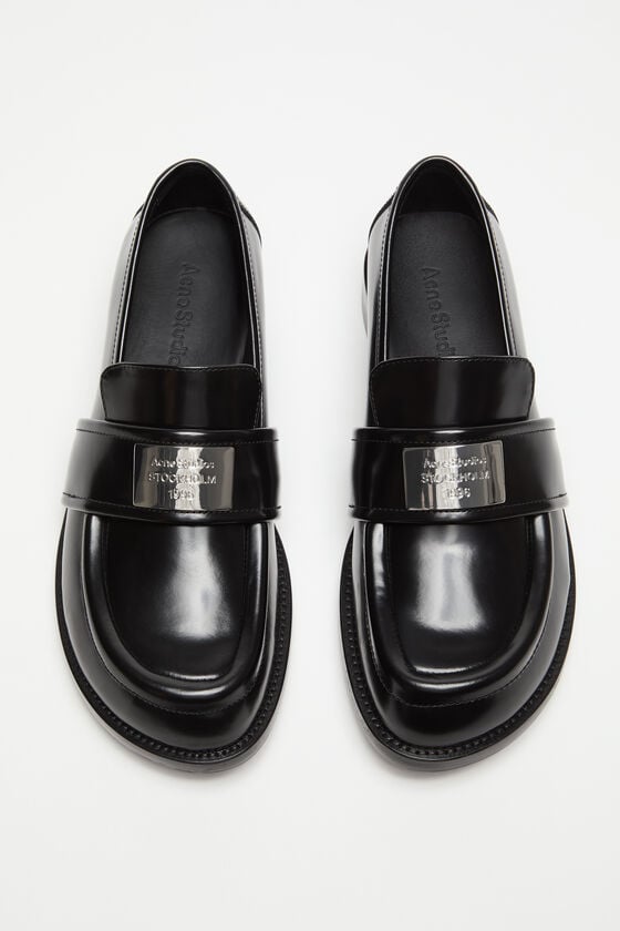 Acne Studios Slipper aus gebürstetem Leder Clearance-Verkauf