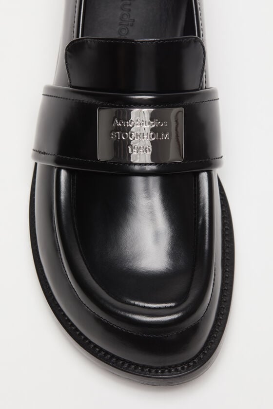Acne Studios Slipper aus gebürstetem Leder Clearance-Verkauf