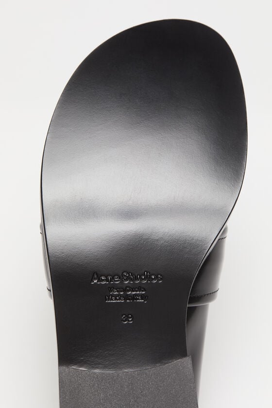 Acne Studios Slipper aus gebürstetem Leder Clearance-Verkauf