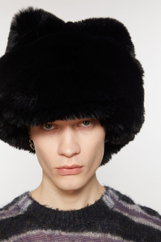 Acne Studios Flauschige Mütze mit Schleife Begrenzt auf 3 Tage