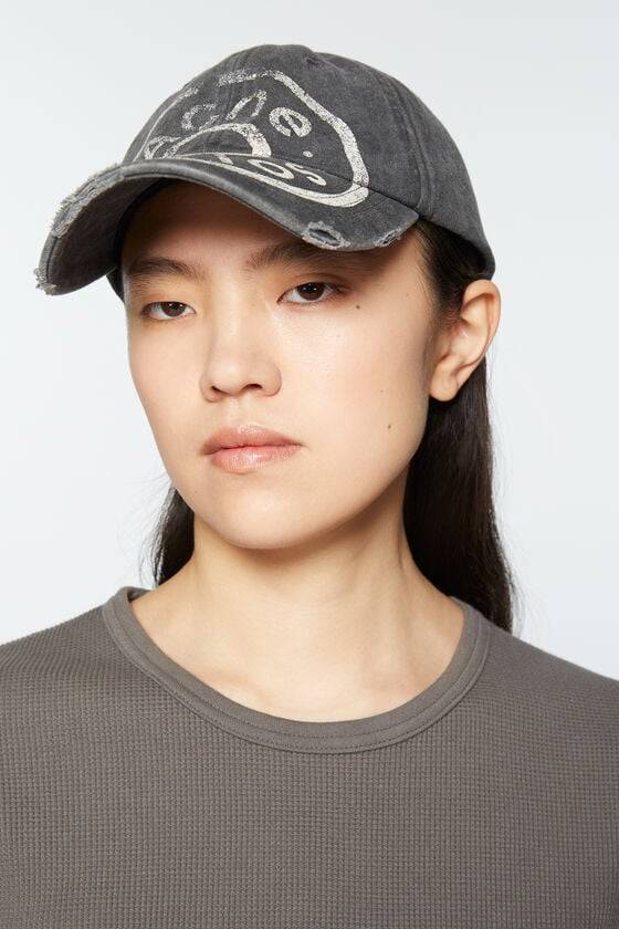 Acne Studios Kappe mit Logoaufdruck Im Verkauf