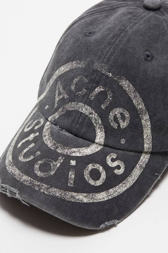 Acne Studios Kappe mit Logoaufdruck Im Verkauf