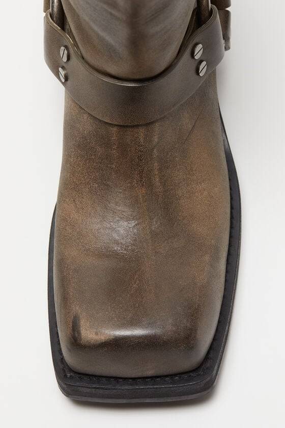 Acne Studios Lederstiefel mit Schnalle Outlet