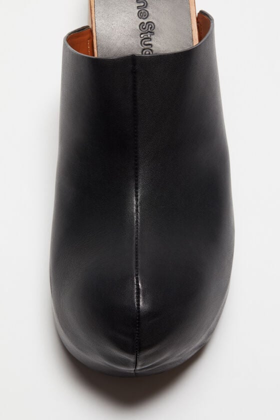 Acne Studios Leder-Holz-Clogs Günstig kaufen
