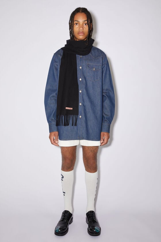 Acne Studios Fringe wool scarf - skinny Letzter Tag