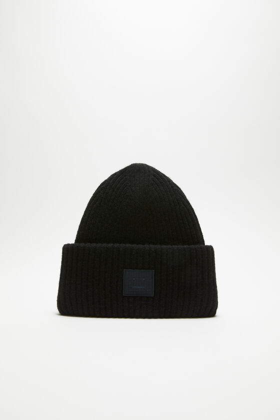 Acne Studios Mütze mit großem Face-Logo Kostenloser Versand international