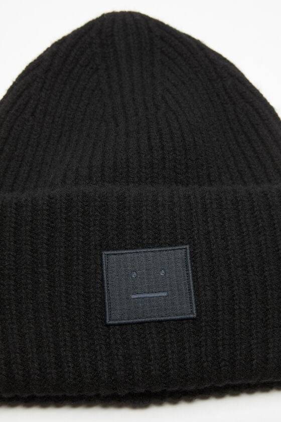 Acne Studios Mütze mit großem Face-Logo Kostenloser Versand international