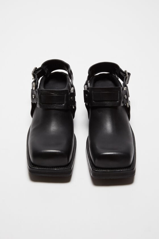 Acne Studios Mules aus Leder mit Schnalle Rabatte dieses Monats